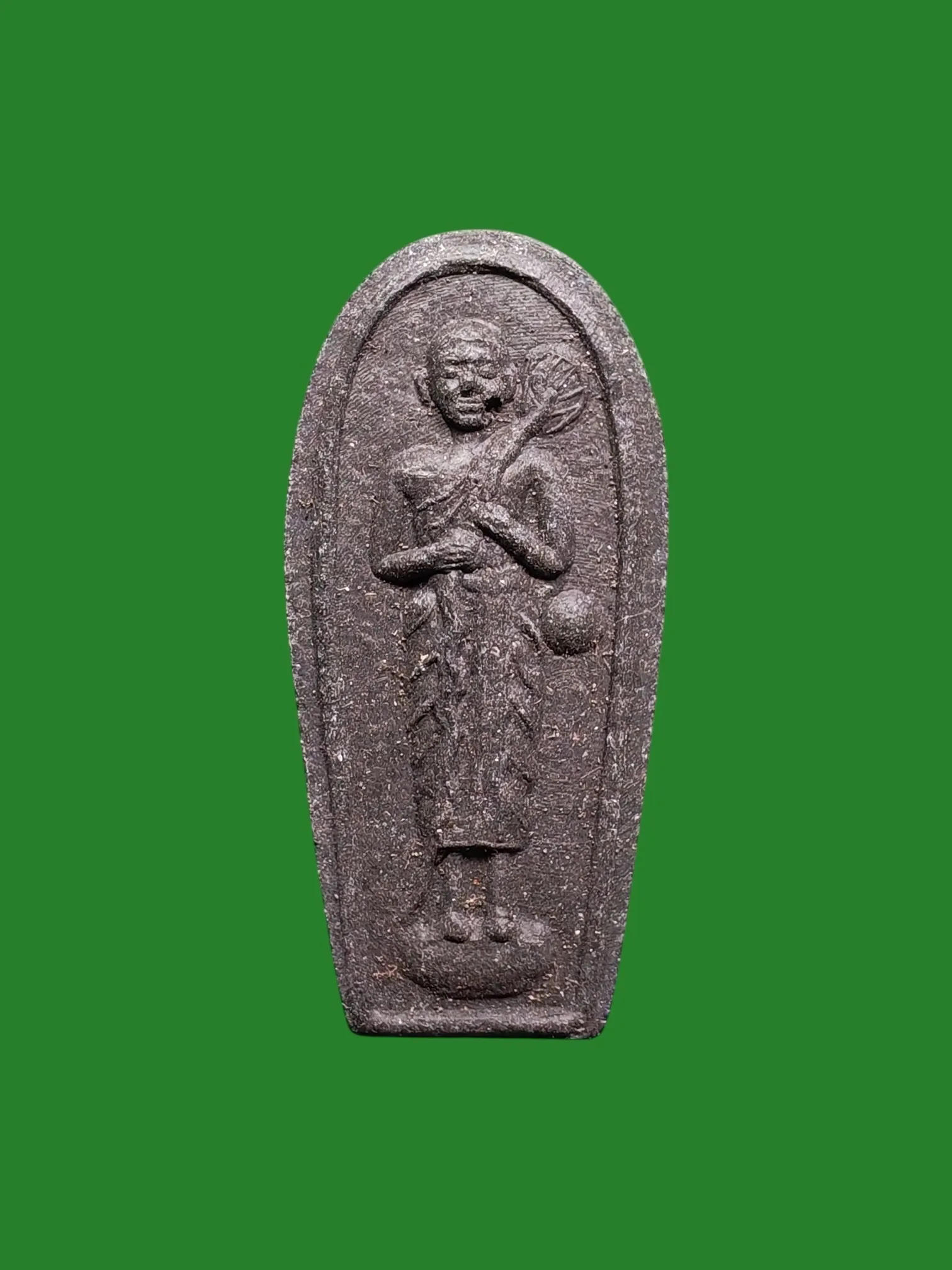 Phra Sivali Amulet by Ajarn Chum Chainakiri, Khao Aw Monastery B.E. 2512, Lan Leaf Powder