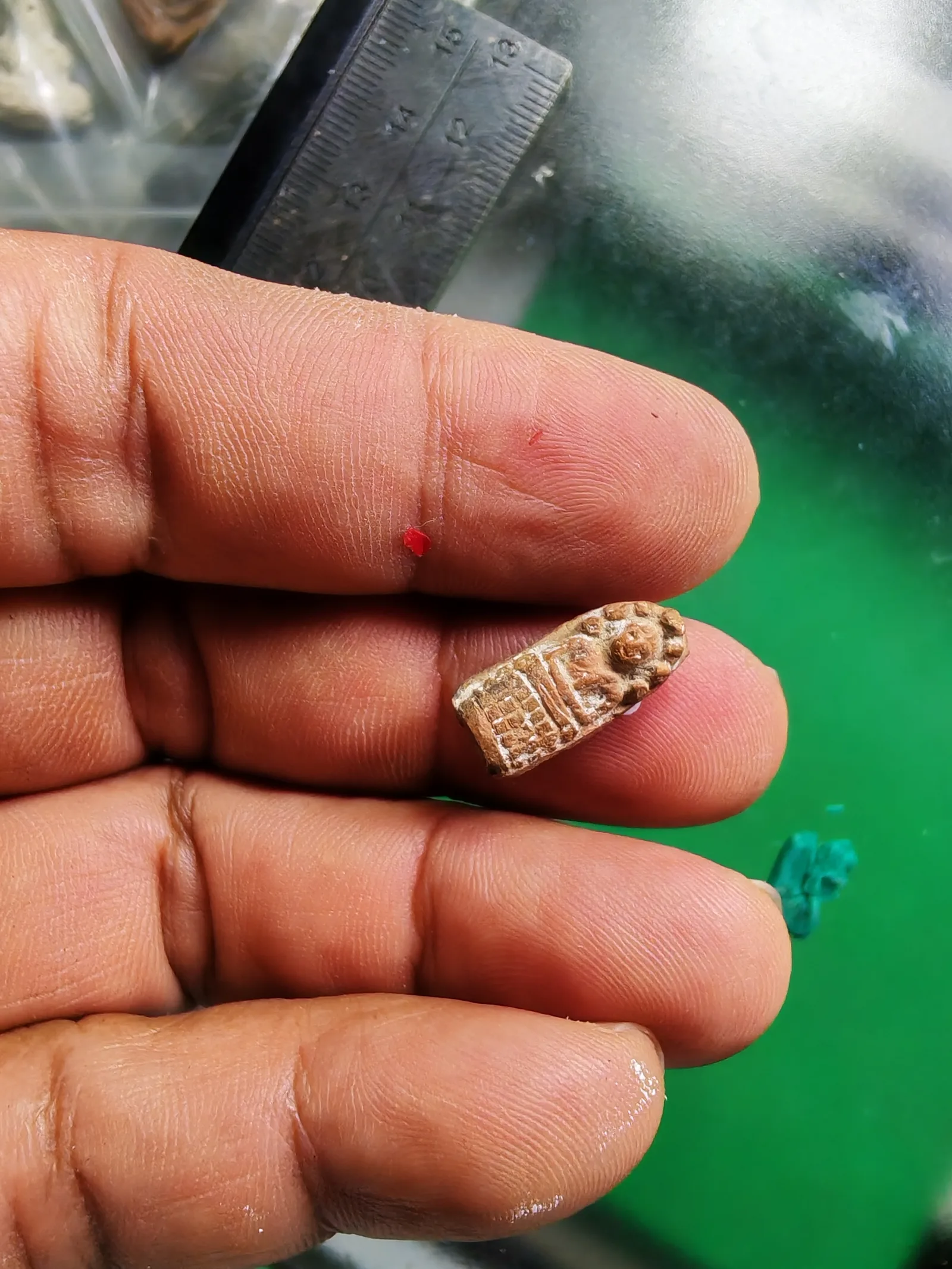 Phra Prok Tua Nuan Somdej Phra Phutthachan (Nuan) Wat On Amulet B.E. 2495 Clay — รูปที่ 5