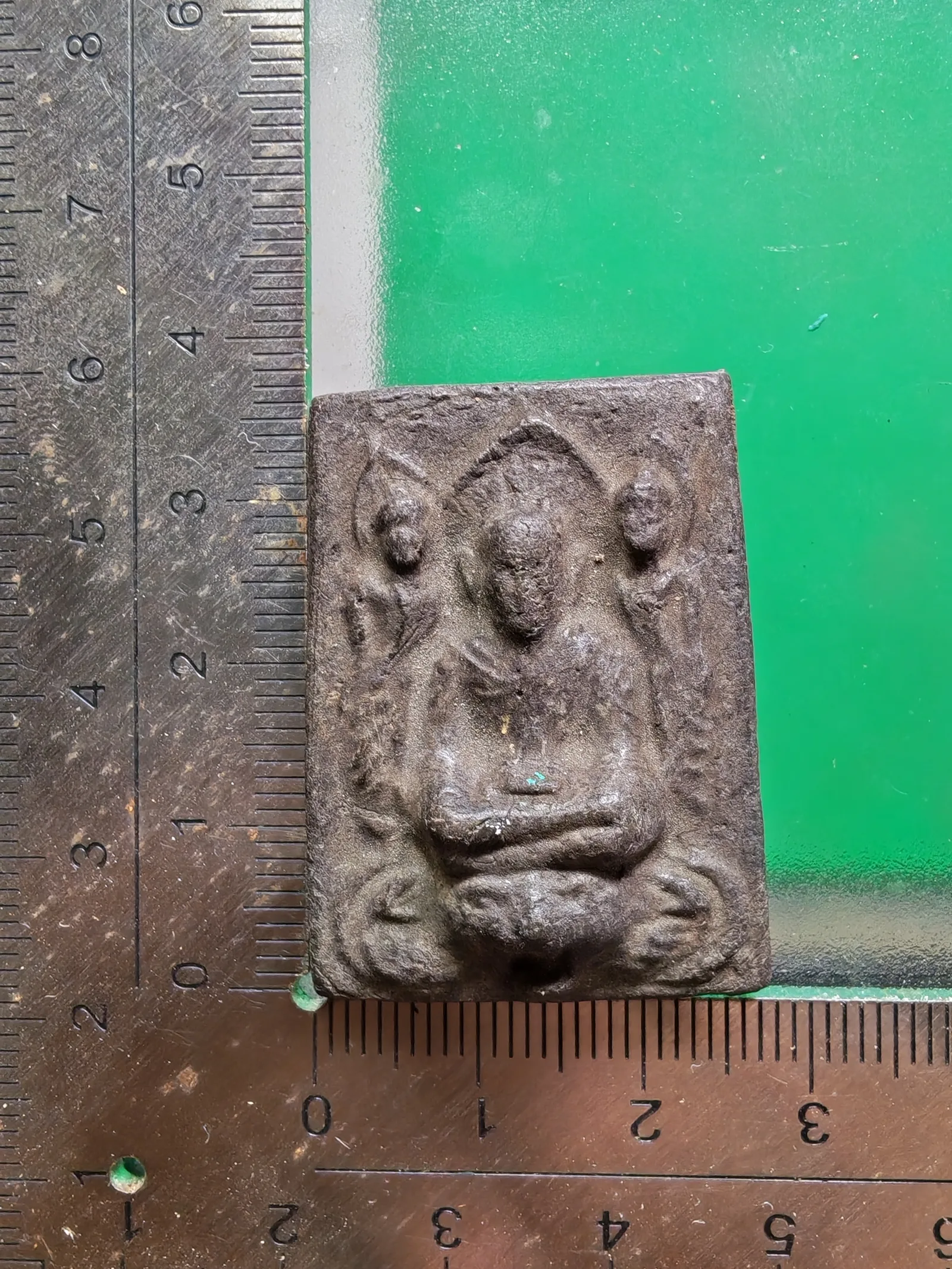 Luang Pu Tuat Glai, Wat Lam Phaya, B.E. 2513, Giant Dregs Clay, Yantra Reverse — รูปที่ 3