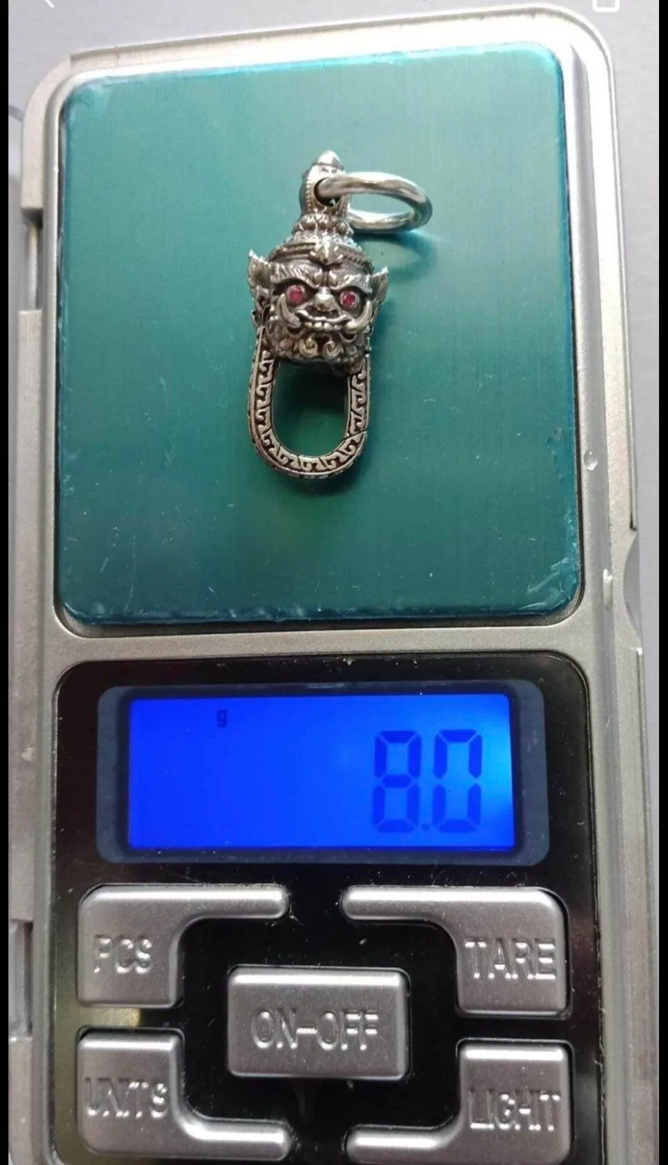 Takroh Pendant with Thao Wessuwanna Head Design, 92% Silver, 8 Grams, Large — รูปที่ 4