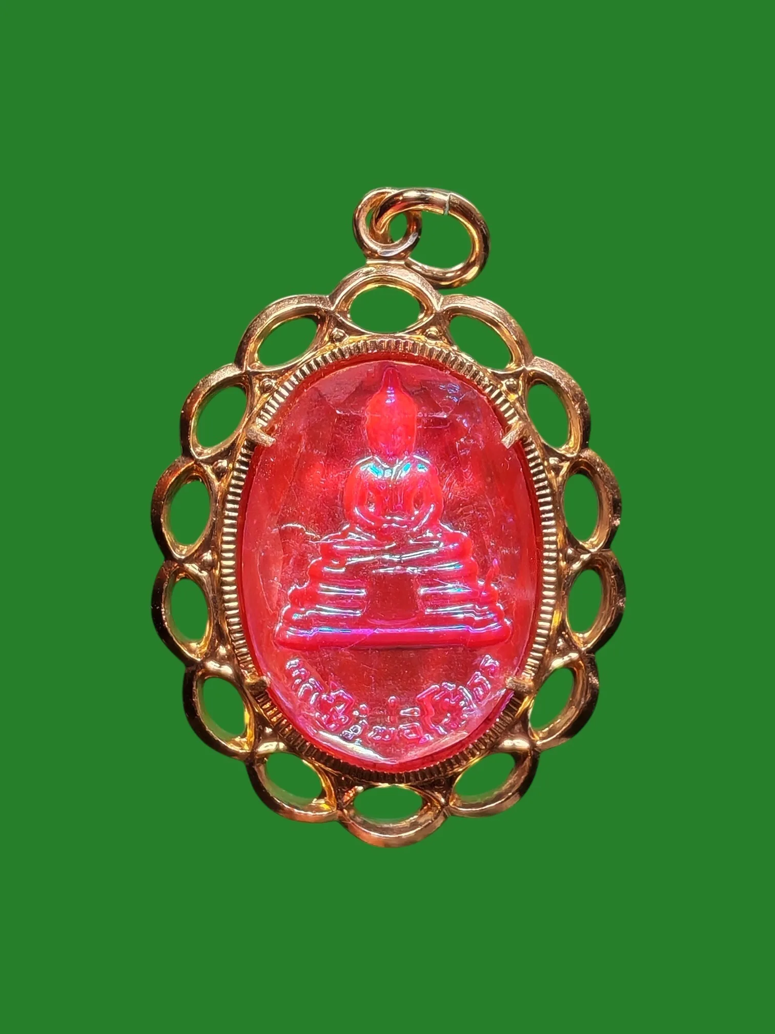 Phra Phothasodhon Locket B.E. 2507 Wat Sothorn Voraviham Chachoengsao Aluminum Resin Coat