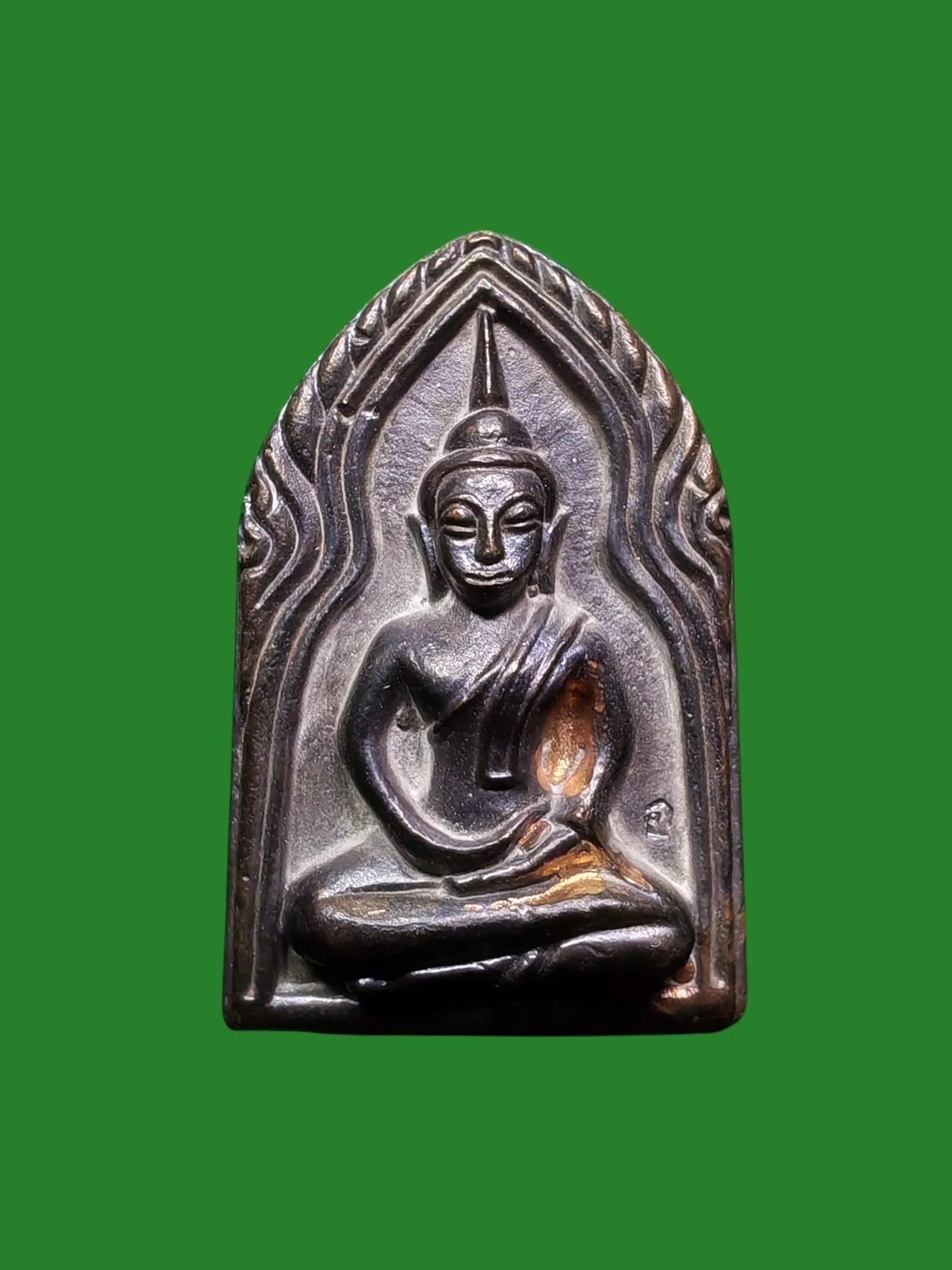 Cast Coin Phra Khun Phaen Thong Phon Small - Luang Pho Oon, Wat Talkong, Phetchaburi, B.E. 2549, Nuea Nava Loha