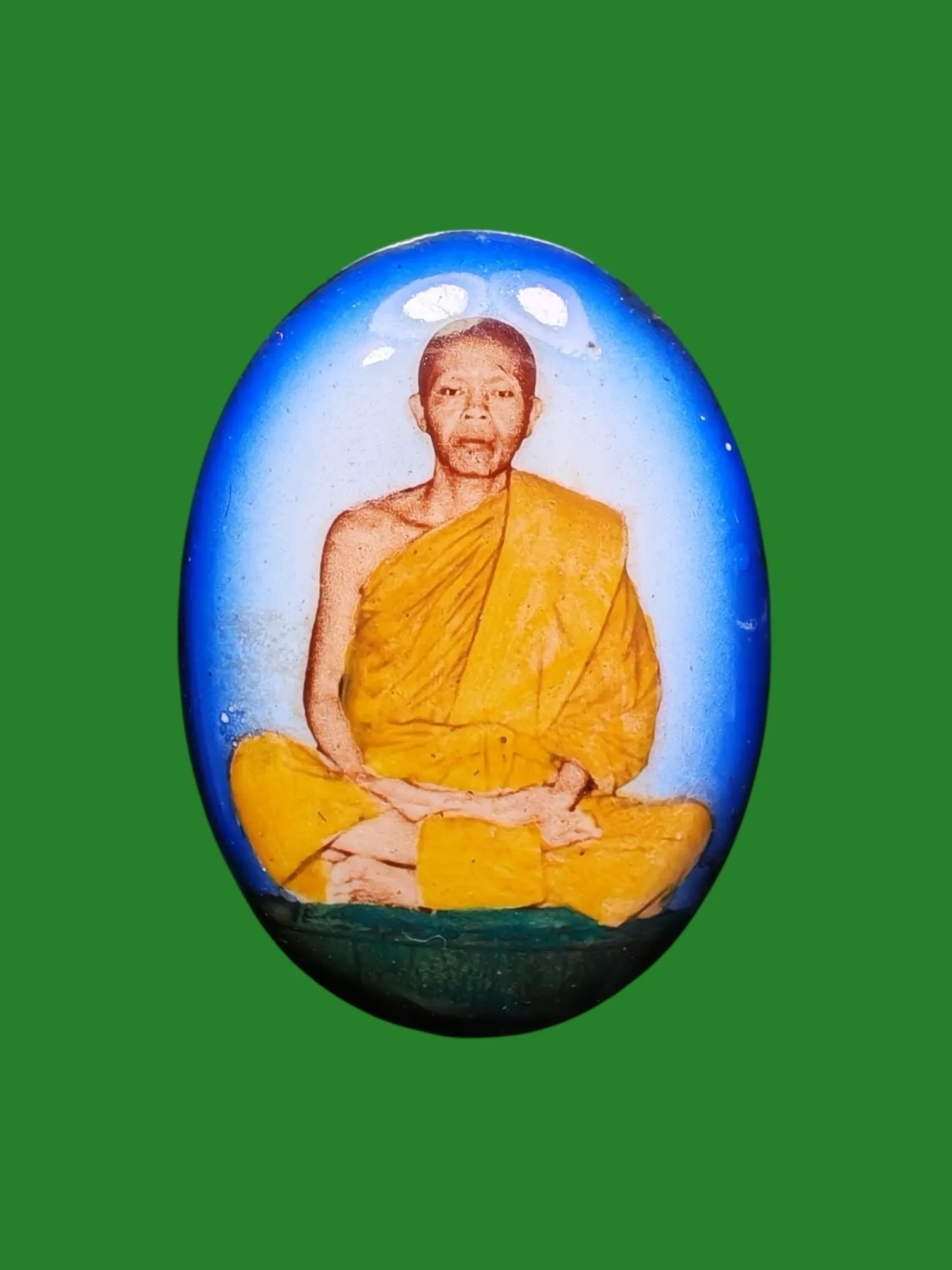 Luang Pho Koon Metta Baramee Locket Amulet, Wat Baan Rai B.E. 2536, Gold Takrut in Arm, 499 Pieces