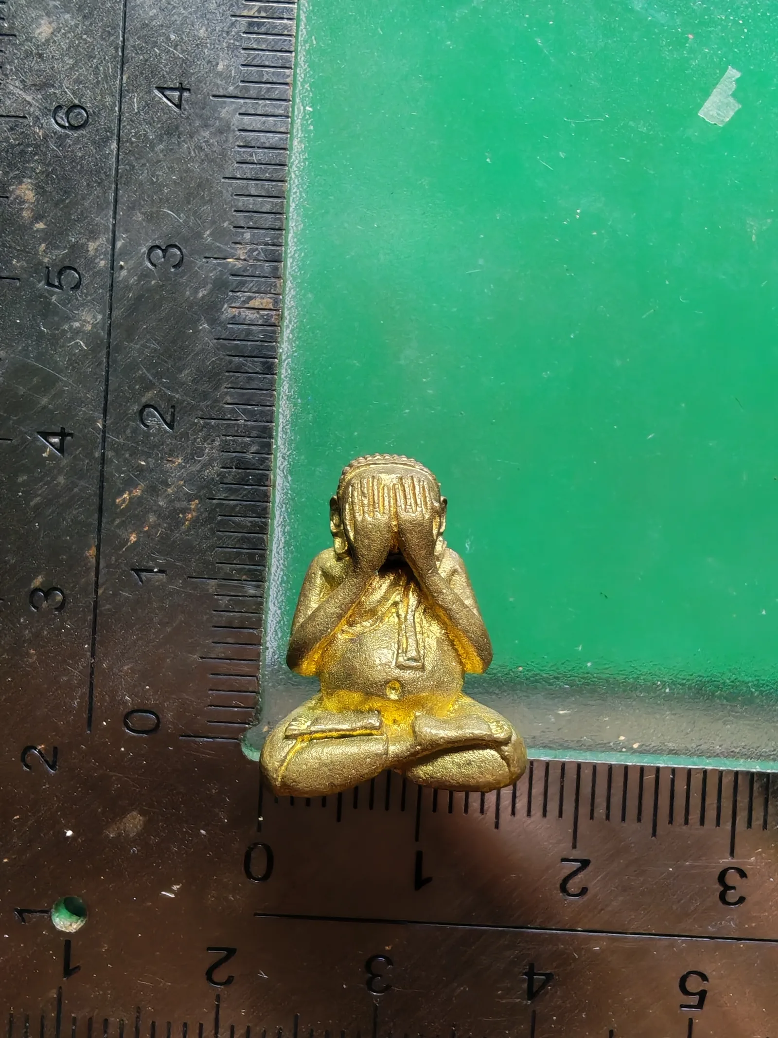 Pid Ta Phok Throp Amulet by Luang Pho Naem, Wat Khao Noi, Nakhon Sawan, Brass — รูปที่ 4