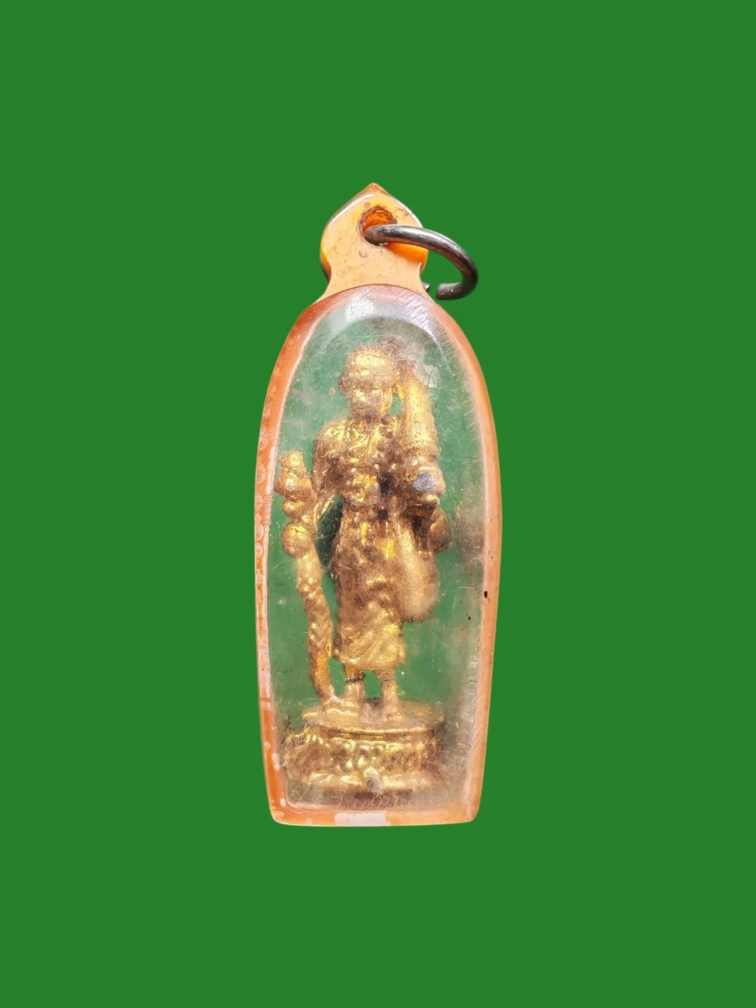 Phra Sivali Cast Metal Gilded Gold (Round Base) Luang Pho Phang Wat Udom Khongkha Khirikhet B.E. 2519