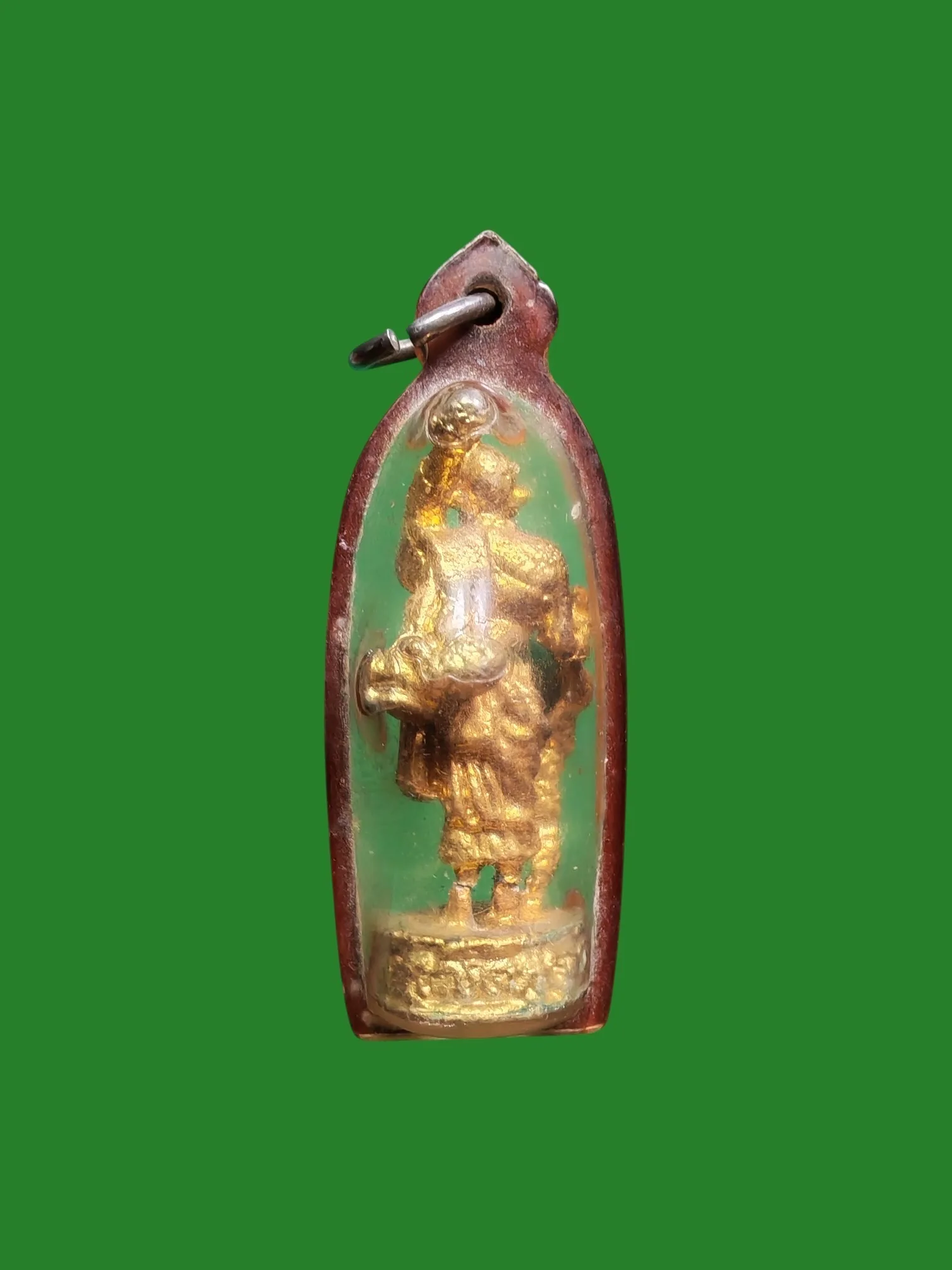 Phra Sivali Cast Metal Gilded Gold (Round Base) Luang Pho Phang Wat Udom Khongkha Khirikhet B.E. 2519 — รูปที่ 3